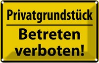 Blechschild 20X30 Cm Privat Betreten Verboten Warnschild Hinweisschild Sicherhei