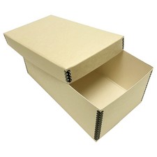 Lineco Photo Card Box, Museum-Quality Archival Storage, 4"x6"x12", Tan