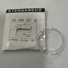 Sternkreuz For RoLeX Cyclop 107 Acrylic Glass 28mm Made In Germany
