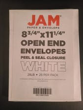 PACK OF 25 White Envelopes, 8-3/4 x 11-1/4, 28 LB Weight PEEL AND SEAL