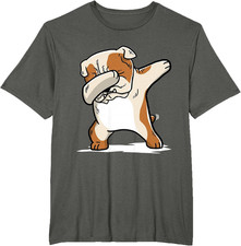 Dabbing Bulldog Inglese Dab Dance Cane Maglietta