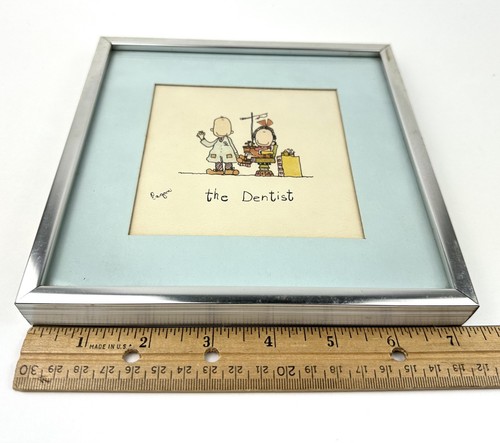 Vintage William Eagan THE DENTIST Print, Signed & Matted Framed Under Glass Rare - Picture 7 of 8