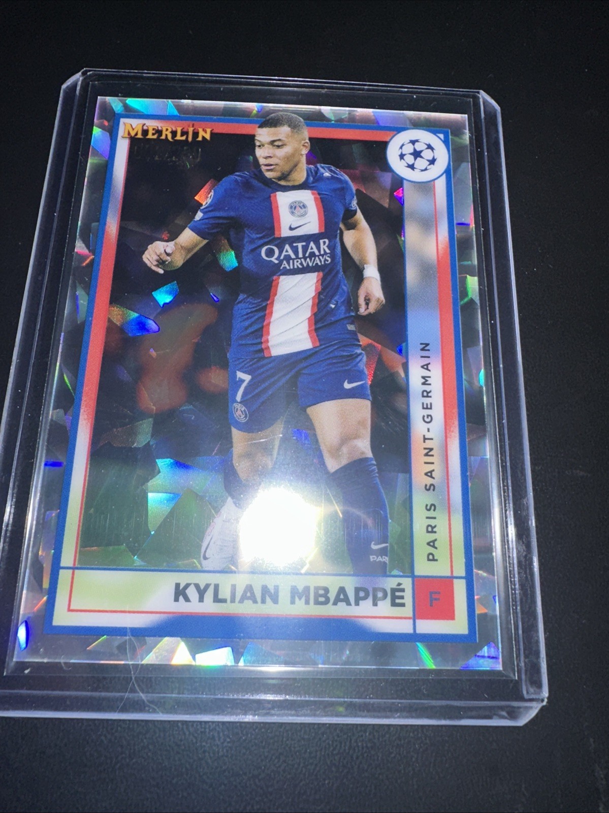 KYLIAN MBAPPE 2022 Topps Merlin UEFA #105 ATOMIC REFRACTOR /250 PARIS ST GERMAIN view 4