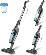 Corded Stick Vacuum Cleaner, 20000pa Powerful Suction Stick Vacuum with 16F