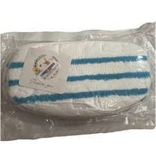 Flammi Steam Mop Pads 8 Pack For PurSteam Steam Mop Washable White Blue