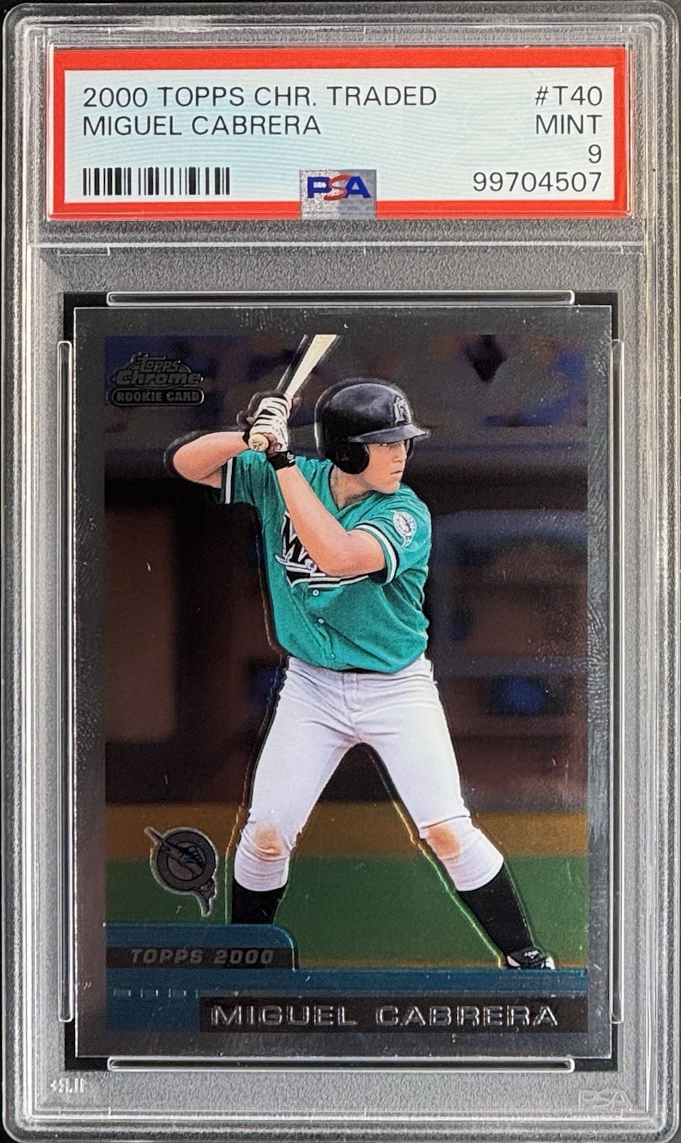 2000 Topps Chrome Traded #T40 Miguel Cabrera Marlins RC Rookie PSA 9 MINT