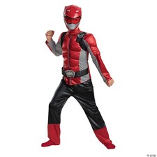 Disguise Red Ranger Beast Morpher Boys' Muscle Costume - Available In Sizes