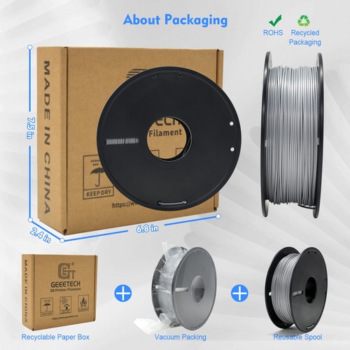 【10 Kup, 6 Zapłać】 Geeetech Drukarka 3D Filament PLA Mata Silk HS-PLA 1,75 mm - Zdjęcie 146 z 146