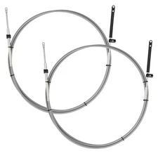 2PCS 12FT Outboard Throttle Shift Control Cable Side Mount Control For Mercury