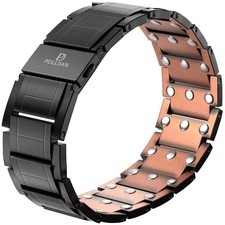 POLLDAN Copper Bracelet 6200 Gauss Power Mens Bracelet 99.99 Pure Copper ...