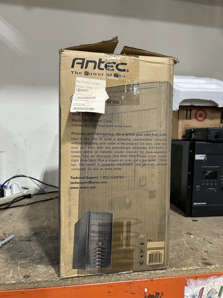 Vintage 00s Black Antec Solution SLK1650B ATX Tower Case - Open Box - Image 2 of 4