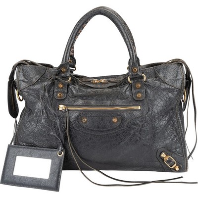 Balenciaga Grey Leather Classic City Handbag Tasche