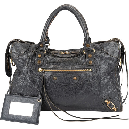 Balenciaga Grey Leather Classic City Handbag Bag
