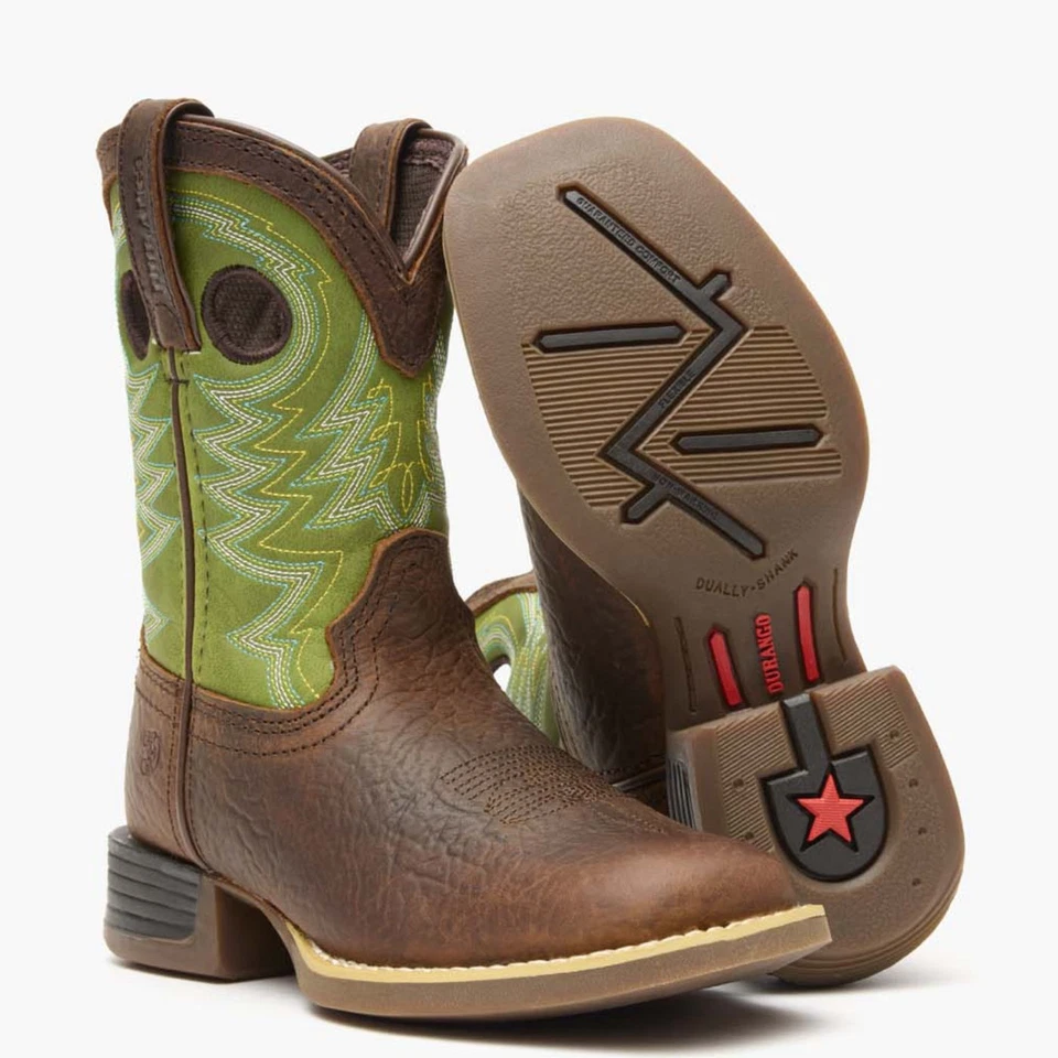 Bota Western Durango® Lil' Rebel Pro™ Big Kid's Lime Foto 2 de 4