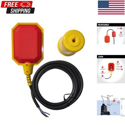 Rated 6-Foot Sump Pump Float Switch - Durable & Precise Monitoring Solution