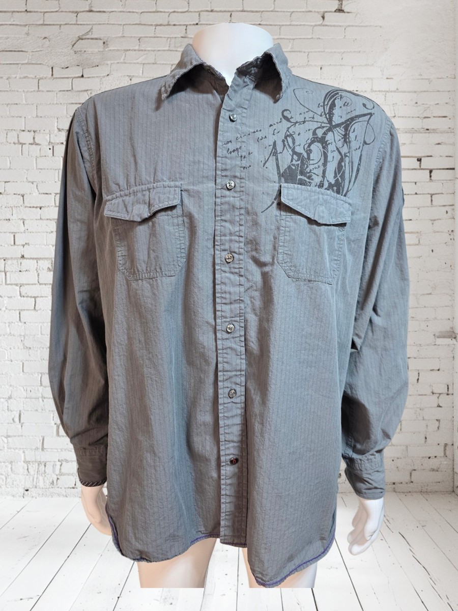cyberpunk dress shirt Men's Cyberpunk Zip Mesh Pocket Shirt Punk Design