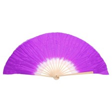 Belly Right Hand Silk Fan Veil, 1 Pack Short Folding Belly Dance, Purple