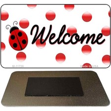 Welcome Ladybug Novelty Metal Magnet Fridge Refrigerator Home Kitchen Decoration