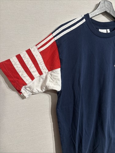 Adidas Originals Men’s Red, White, And Blue 3 Stripes T-Shirt Size Large - Picture 4 of 7