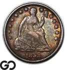1858-O Seated Liberty Half Dime, Color
