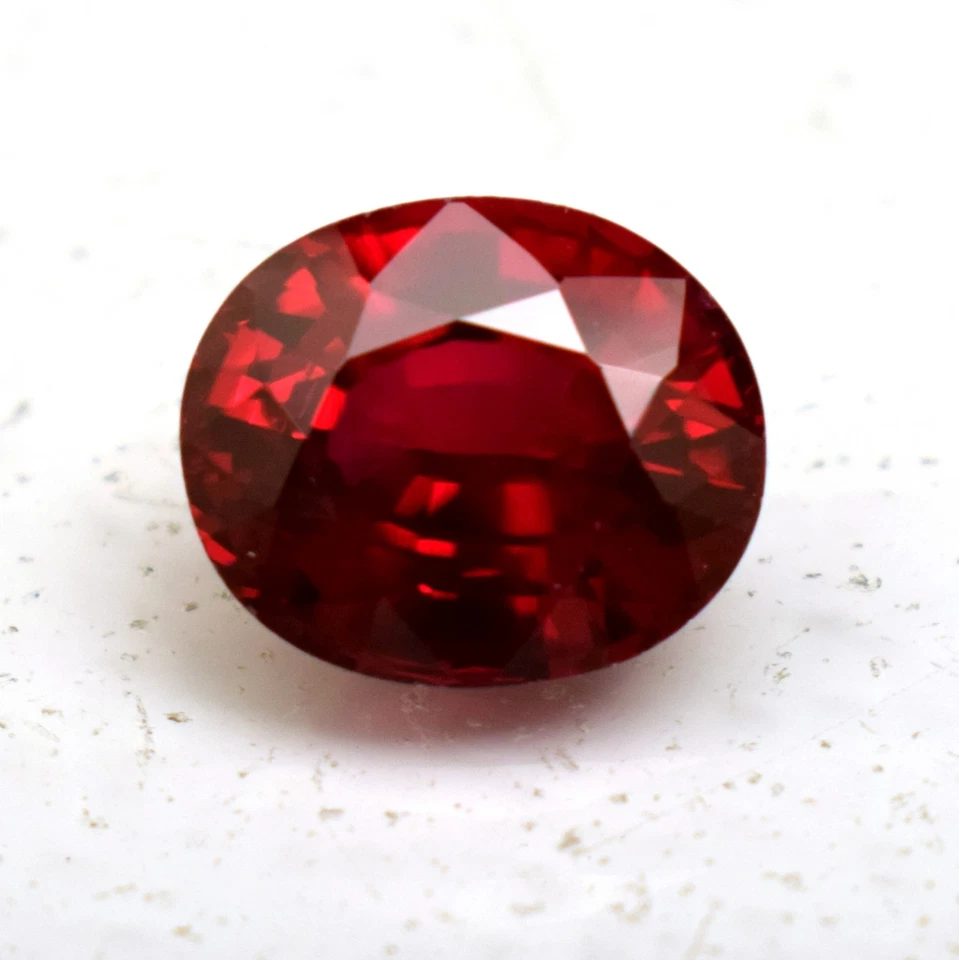 Natural Mozambique Red Ruby Certified Loose Gemstone 7.00 Oval Cut Loose Gem - Image 2 of 4
