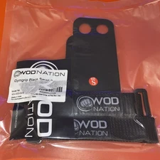 WOD Nation Barbell Gymnastics Grips,Kettlebells, Gymnastic Rings (Black - Small)