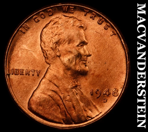 1948-D Lincoln Wheat Cent-Choice Gem BU Lustrous No Reserve #i2755