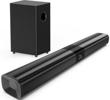 100W Sound Bar with 5.25" Subwoofer  Bluetooth for Smart TVs