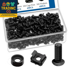 45 Pack M6 X 16Mm Rack Mount Screws,Cage Nuts for Rack Mount Server Shelves,Rout