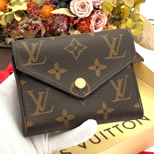 Louis Vuitton Victoriine Monogram Portefeuille Folding Wallet Brown