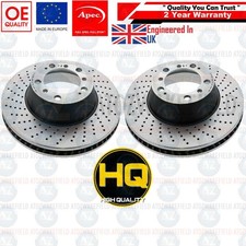 FÜR PORSCHE 911 CARRERA S 4S 991 HINTEN QUER GELOCHT APEC BREMSSCHEIBEN 330mm PAAR