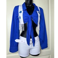 New S Dallas Cowboy Cheerleader Costume Set Outfit Football Halloween Texas NFL