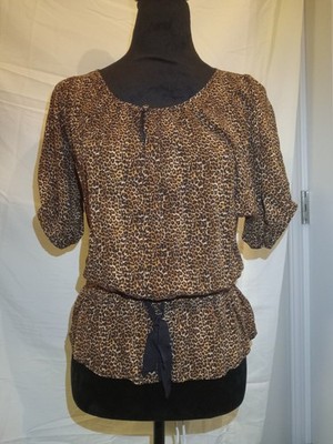 EXPRESS Womans Blouse XS  Animal Print Cute !
