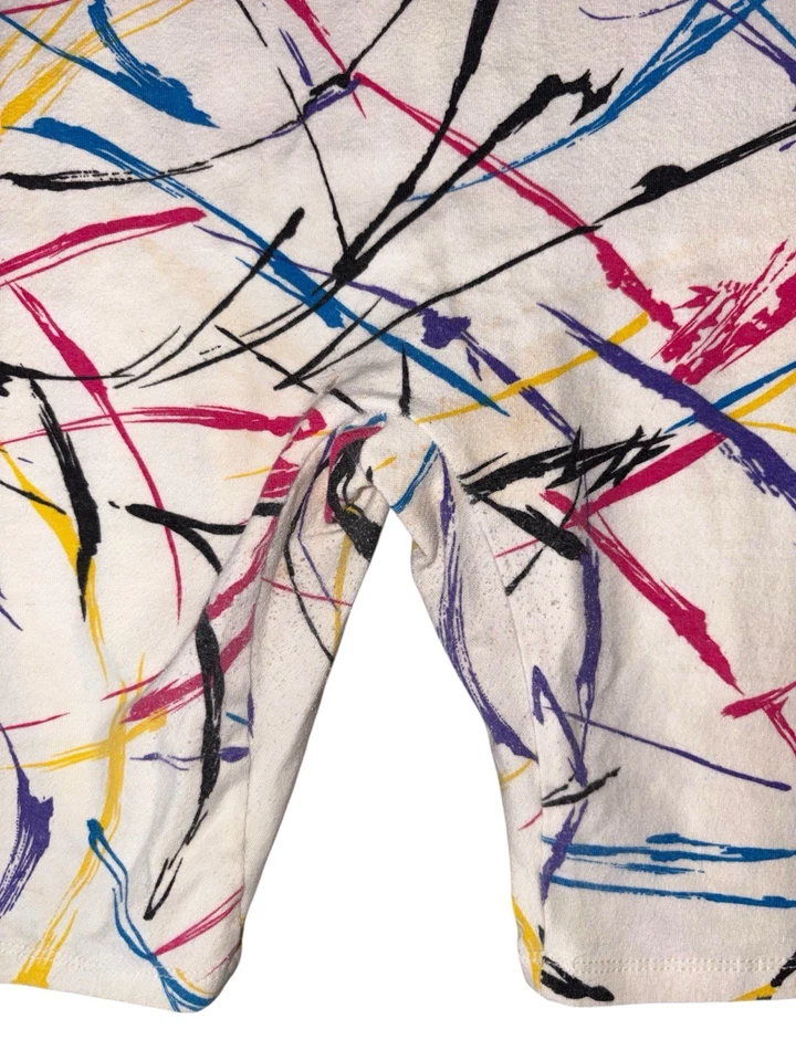 Raro De Colección Años 90 Aeróbicos Entrenamiento Ejercicio Talla XL Una Pieza Hecho en EE. UU. Blanco Foto 3 de 4