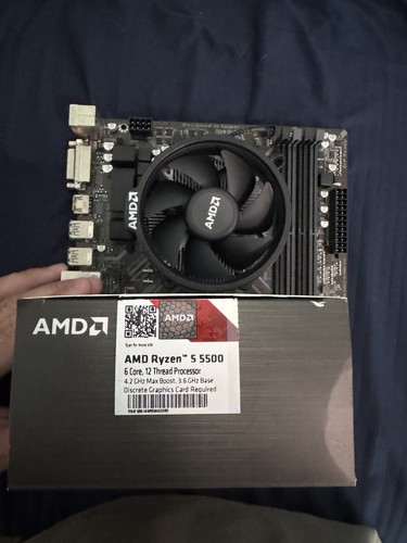 Kombi procesora/płyta główna Ryzen 5 5500 z gniazdem Gigabyte B450m Ds3h AM4 - Zdjęcie 2 z 6