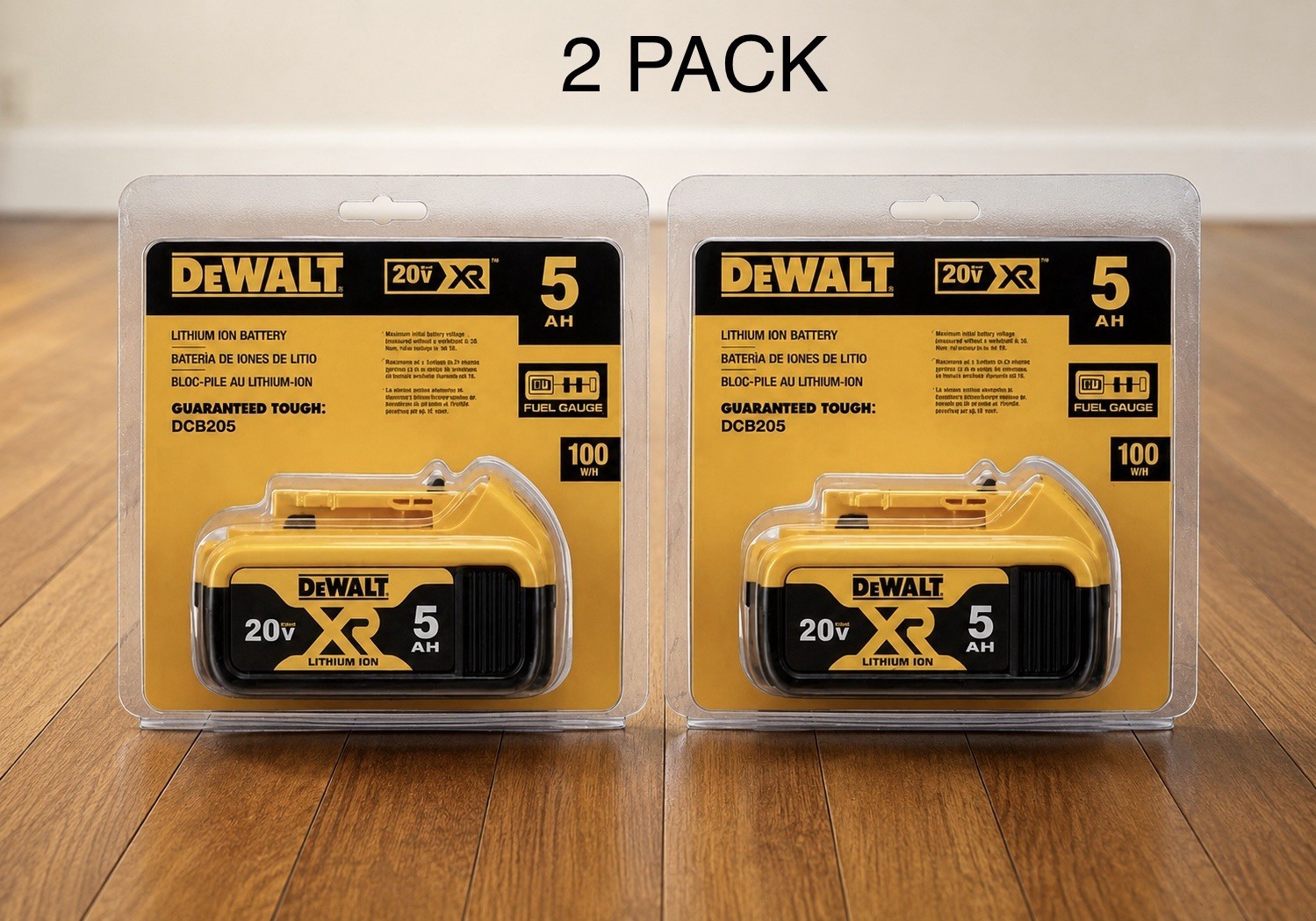 DEWALT DCB205-2 20V Max XR 5.0Ah 리튬 이온 배터리 2개입 (새 제품!) 2