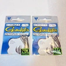 Gamakatsu Octopus Hook Barbless One 3/0 6 pack and One 4/0 6 Pack 75413 75014