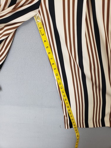 Zara Womens Pant XS Multicolor Wide leg High Waist Flare Capri Striped Culottes - Picture 10 of 20