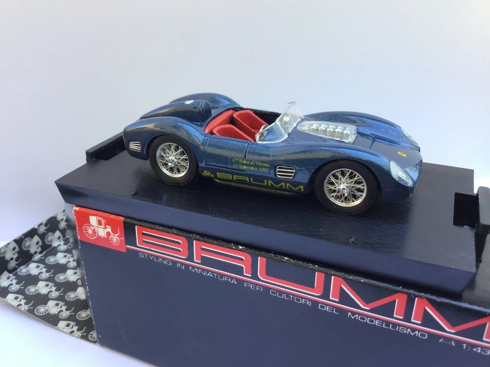 Brumm Ferrari Testarossa azzurro metallizzato, box nero, logo BRUMM giallo su en - Immagine 2 di 2