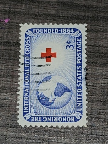 US 3c stamp SC #1016, International Red Cross 1952 Used - #E465 - Picture 1 of 1