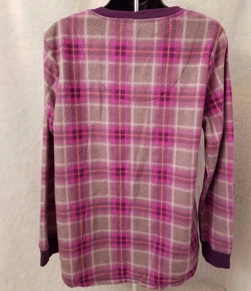 Secret Treasures Womens Sleep Lounge Set Size M 8/10 Gray Pink Purple Fleece - Image 4 of 4
