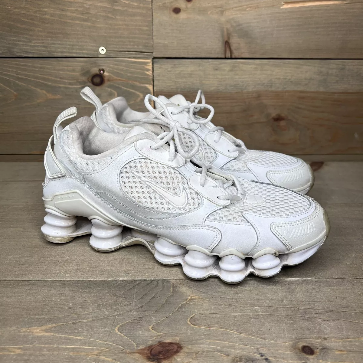 Arquitectura Alexander Graham Bell Asistencia Nike Shox TL Nova Triple White Shoes Sneakers CV3602-103 Women's Size 8.5  US | eBay