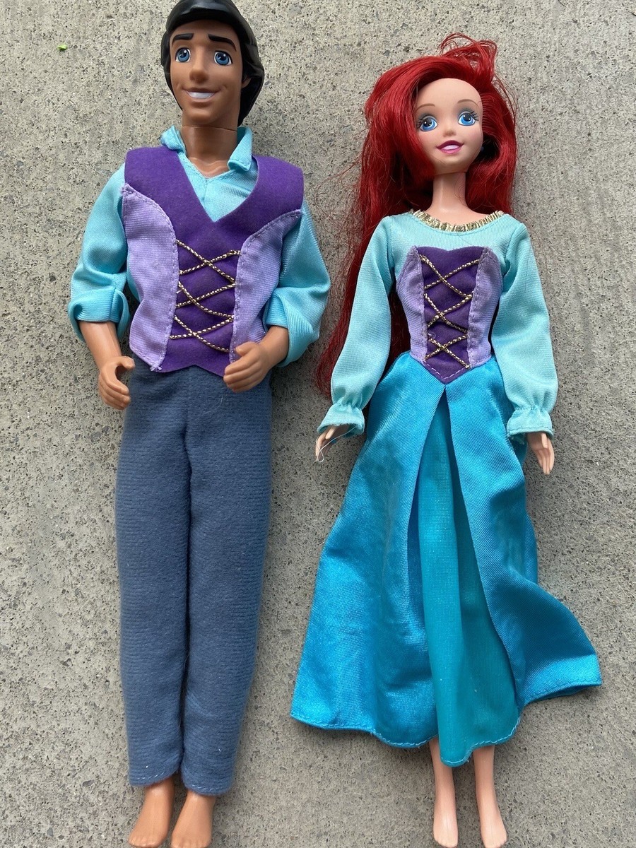 The Little Mermaid Disney 90s Doll Lot Ariel Eric- Blue Outfits Matching