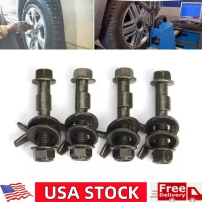 4PCS UNIVERSAL FRONT & REAR CAR CAMBER ALIGNMENT 17MM ADJUSTABLE CAM BOLTS KIT