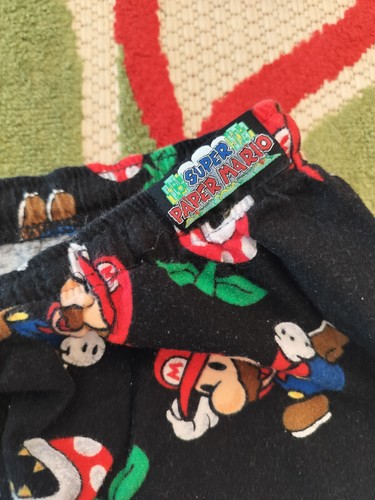 Briefly Stated Super Paper Mario Men's Pajama Lounge Pants, Clean Size XXL - Picture 3 of 5