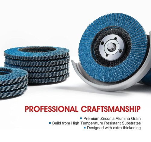 SATC 10/20X FLAP GRINDING SANDING DISCS 115mm 4.5" 40 60 80 120 GRIT ANGLE WHEEL - Picture 15 of 20