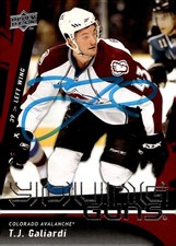 T.J. Galiardi - Signed 2009-10 Upper Deck Young Guns Rookie Card #241