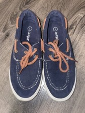 Cat Jack Youth Boys Deck Boat Canvas Shoes Navy Size 1 Blue