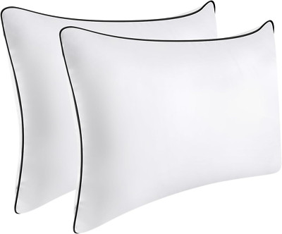 Set of 2 KING Size Bed Pillows for Sleeping - Cooling Hotel Quality Medium Firm