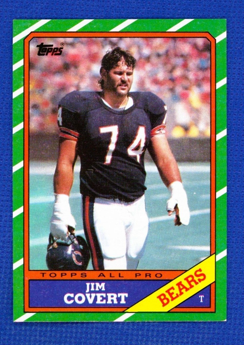 1986 Topps Football Set Break # 16 Jim Covert Chicago Bears